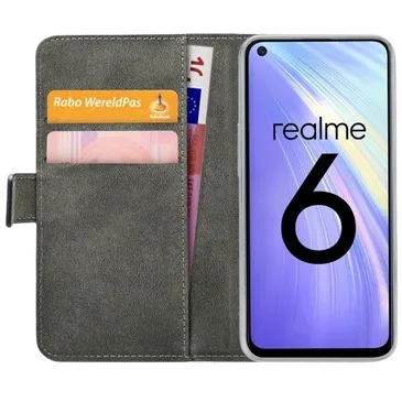 Mobilize Book Case Couro-PU Preto Realme 6S