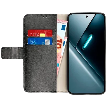 Just in Case PU-Couro Book Capa Preto POCO X8 Pro