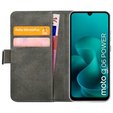 Mobilize PU-Couro Book Capa Preto Motorola Moto G06/G06 Power