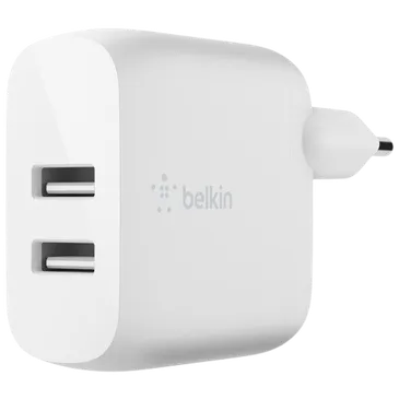 Belkin Boost Charge Dual USB Fast Charger 12W Branco