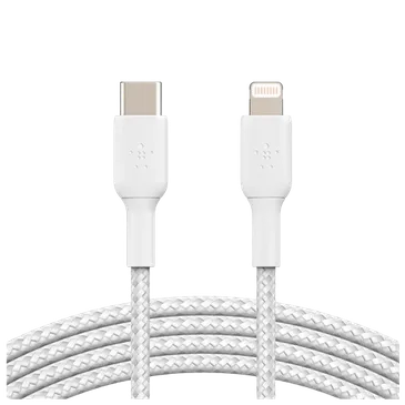 Belkin Boost Charge Lightning – USB-C Cabo Braided 2 Metros Branco