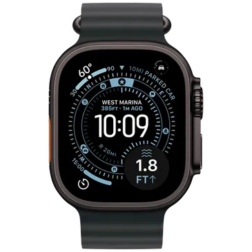 Apple Watch Ultra 3 49mm Preto (Bracelete De Borracha Preta)