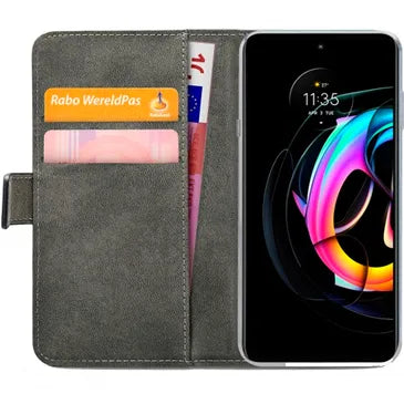 Mobilize Book Case Couro-PU Preto Motorola Edge 20 Lite