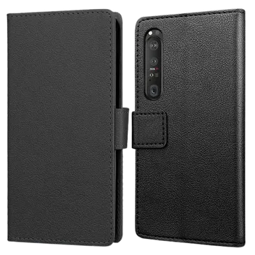 Just in Case Book Case Couro-PU Preto Sony Xperia 1 III