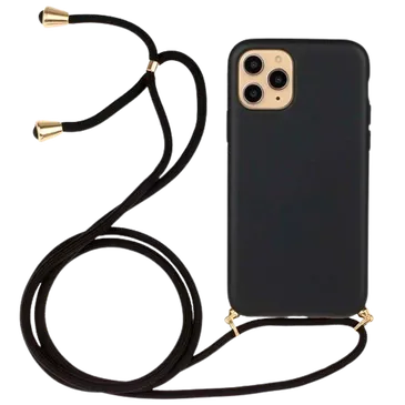 Just in Case TPU Back Cover Com Corda Preto Apple iPhone 13 Pro Max