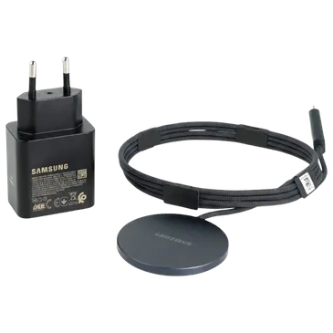 Samsung Carregador Rápido Sem Fios 25W Cinzento Escuro + USB-C Carregador Rápido 45W Cinzento Escuro