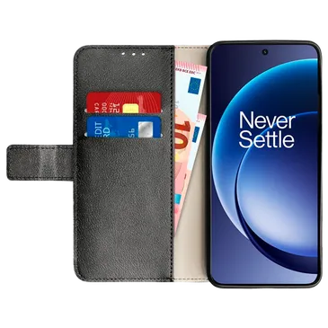 Just in Case PU-Couro Book Capa Preto OnePlus 15R