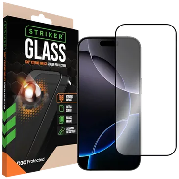Striker D3O Vidro Temperado Edge To Edge Protetor De Ecrã Apple iPhone 14 Pro/15/16/17