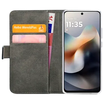 Mobilize PU-Couro Book Capa Preto Motorola Moto G56 5G