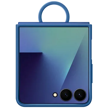 Samsung Silicone Back Cover com Anel Azul Samsung Galaxy Z Flip 7