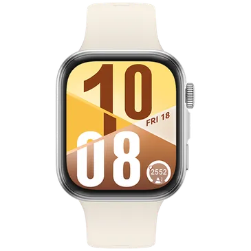 Huawei Watch Fit 4 Prata (Bracelete De Borracha Branca)