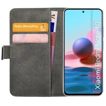 Mobilize Book Case Couro-PU Preto Xiaomi Redmi Note 10