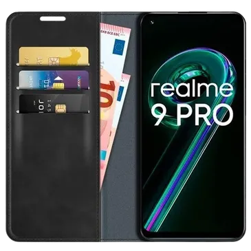 Just in Case Book Case Couro-PU Preto Realme 9 Pro