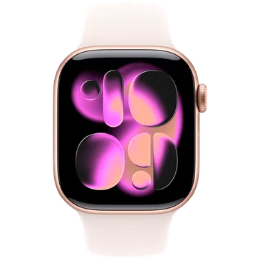 Apple Watch Series 11 42mm 5G Rose Gold (Rosa Claro Bracelete De Borracha S/M)