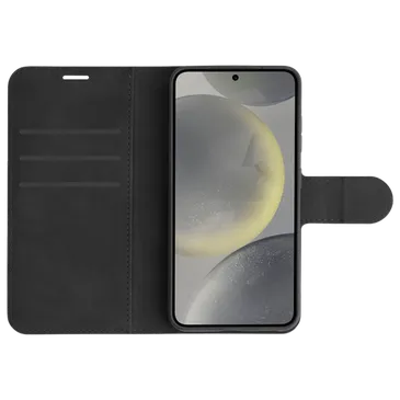 Just in Case PU-Couro Book Capa Preto Samsung Galaxy S25