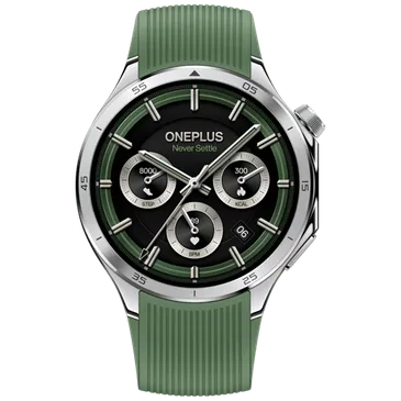OnePlus Watch 3 Prata (Bracelete De Borracha Verde)