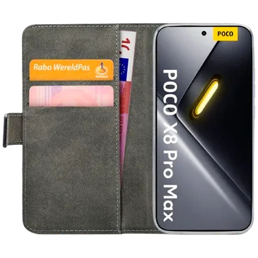 Mobilize PU-Couro Book Capa Preto POCO X8 Pro Max