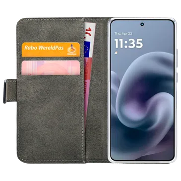 Mobilize PU-Couro Book Capa Preto Motorola Moto G86 5G