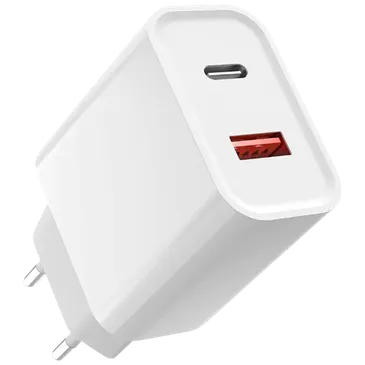 Grab 'N Go USB USB-C Carregador Rápido 20W Branco