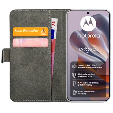 Mobilize Pu-Couro Book Capa Preto Motorola Edge 50 Neo