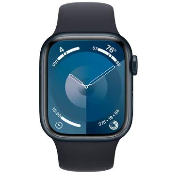 Apple Watch Series 9 4G 41mm Preto (Correia De Silicone Preta S/M)