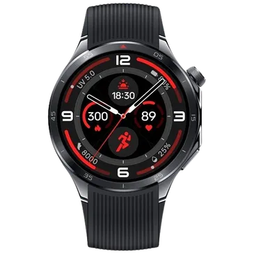 OnePlus Watch 3 Preto (Bracelete De Borracha Preta)