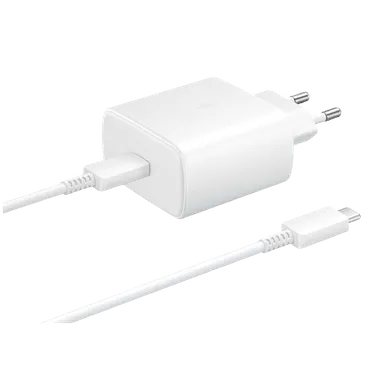 Samsung Carregador Rápido USB-C 45W + Cabo USB-C EP-TA845 Branco