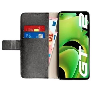 Just in Case Book Case Couro-PU Preto Realme GT2