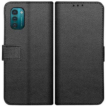 Just in Case Book Case Couro-PU Preto Nokia G11/G21