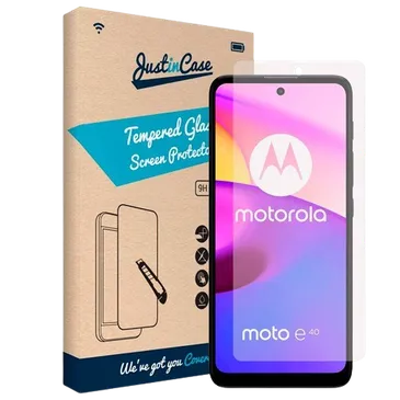 Just in Case Clear Protector de Ecrã de Vidro Temperado Motorola Moto E40