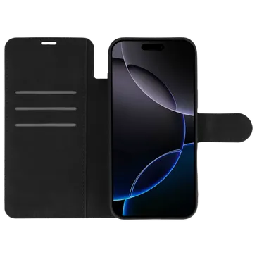 Just in Case PU-Couro Premium Book Capa Preto Apple iPhone 17 Pro Max