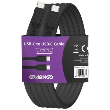 Grab 'N Go USB-C Cabo 1 Metro Preto