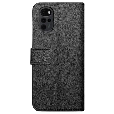 Just in Case Pu-Couro Book Capa Preto Motorola Moto G22