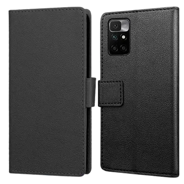 Just in Case Book Case Couro-PU Preto Xiaomi Redmi 10/10 (2022)
