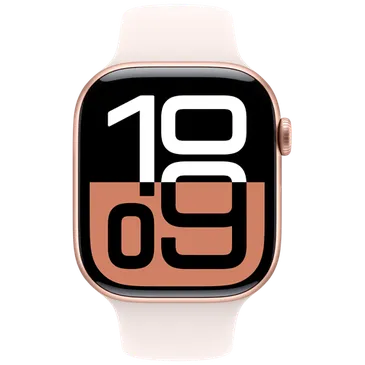 Apple Watch Series 10 46mm Dourado (Bracelete De Borracha Rosa M/L)