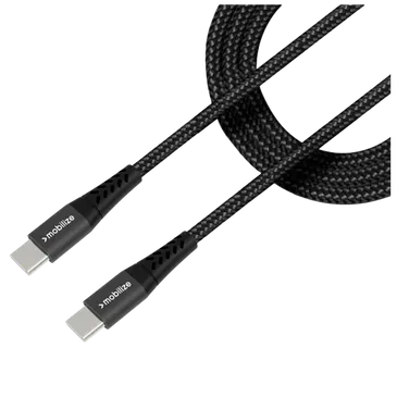 Mobilize USB-C - USB-C Nylon Cabo 1 Metro Preto
