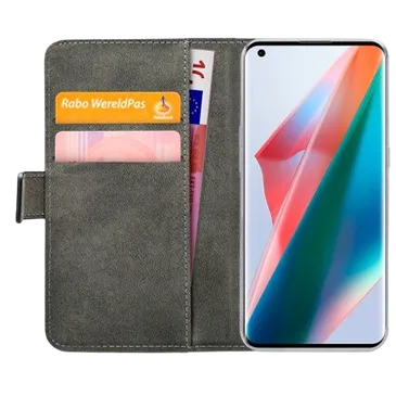 Mobilize Book Case Couro-PU Preto OPPO Find X3 Pro