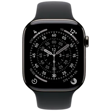 Apple Watch Series 11 46mm 5G Ardósia Titanium (Bracelete De Borracha Preta S/M)