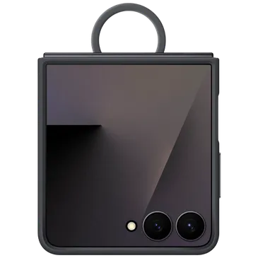 Samsung Silicone Back Cover com Anel Preto Samsung Galaxy Z Flip 7