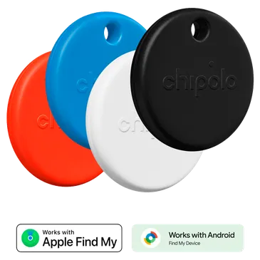 Chipolo POP Preto/Branco/Vermelho/Azul - 4-Pack