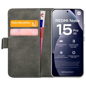 Mobilize PU-Couro Book Capa Preto Xiaomi Redmi Note 15 Pro 5G