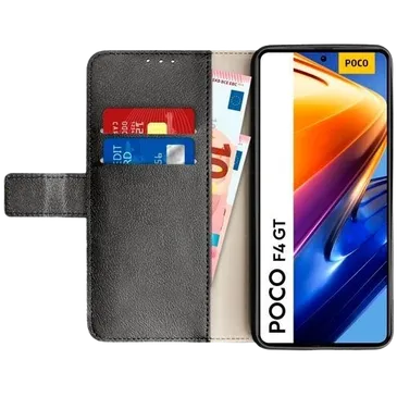 Just in Case Book Case Couro-PU Preto Poco F4 Gt