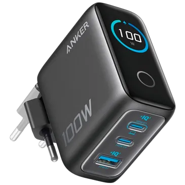 Anker Dual USB-C + USB-A Carregador Rápido 100W Preto + Cabo