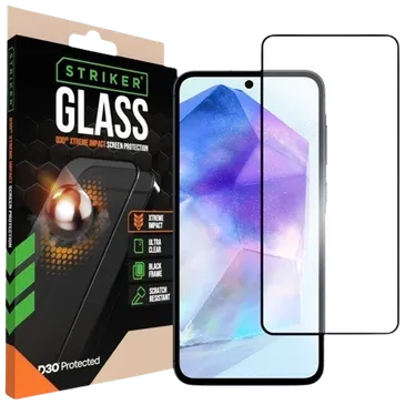 Striker D3O Vidro Temperado Edge To Edge Protetor De Ecrã Samsung Galaxy A35 5G/A36 5G/A55 5G/A56 5G/S24 FE 5G