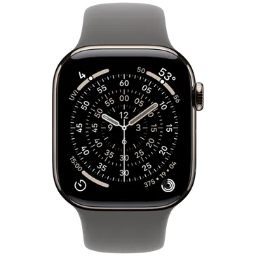 Apple Watch Series 11 42mm 5G Naturel Titanium (Bracelete De Borracha Cinzento S/M)