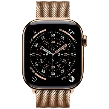 Apple Watch Series 11 42mm 5G Dourado Titanium (Bracelete Milanesa Em Ouro)