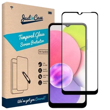 Just in Case Protector de Ecrã de Vidro Temperado Edge to Edge Samsung Galaxy A03s