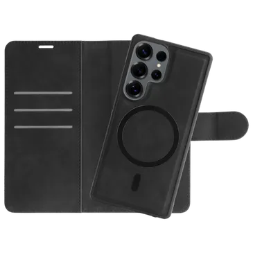 Just in Case Amovível PU-Couro Book Capa Preto Samsung Galaxy S26 Ultra