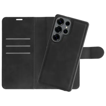 Just in Case Amovível Pu-Couro Book Capa Preto Samsung Galaxy S25 Ultra