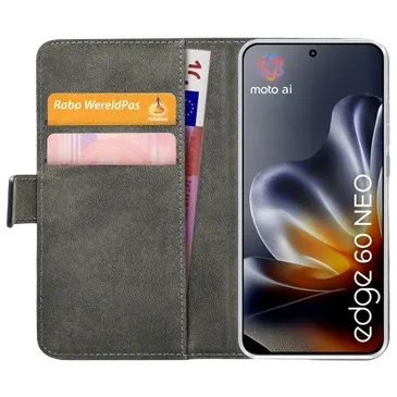 Mobilize PU-Couro Book Capa Preto Motorola Edge 60 Neo